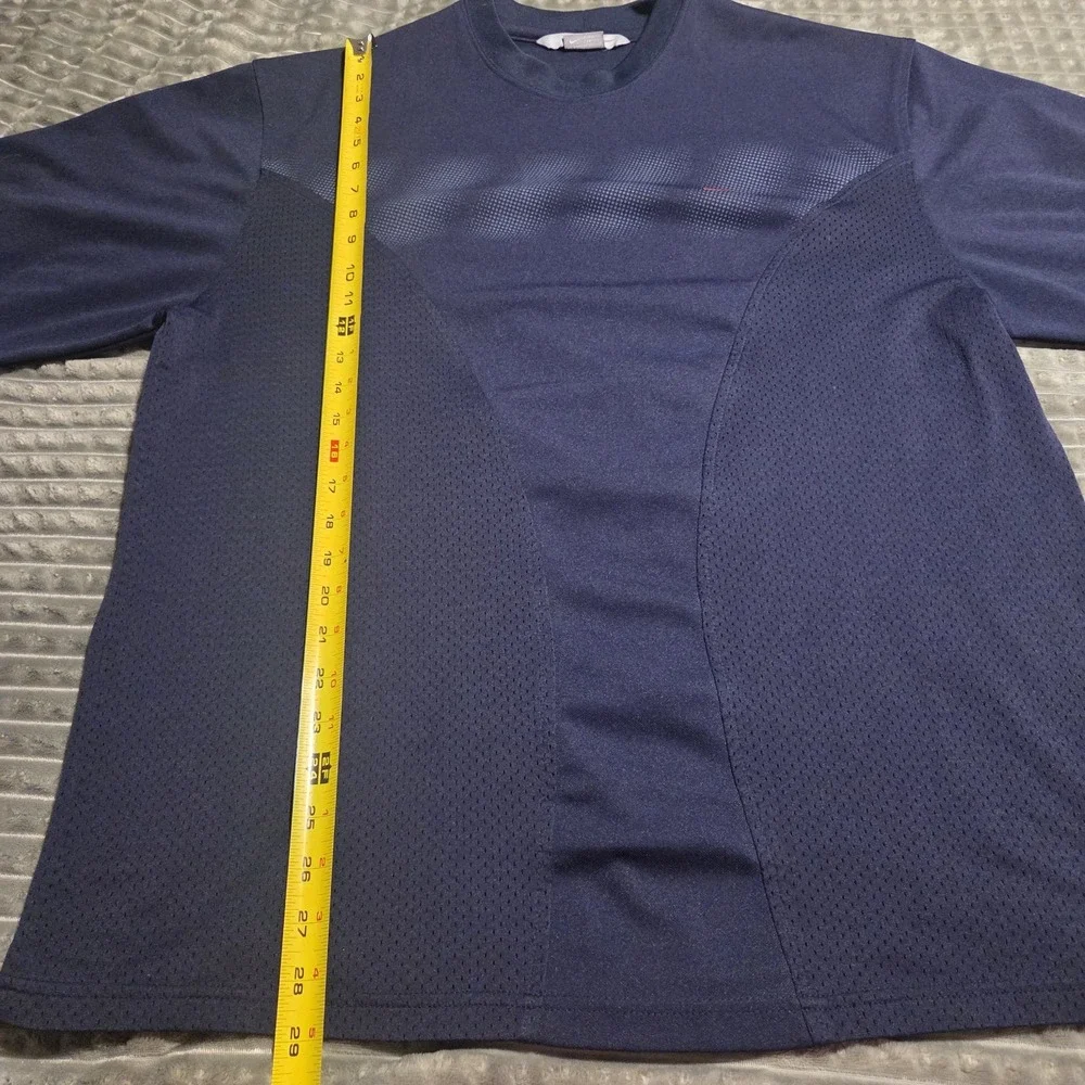 Vintage Nike Mesh Paneled Athletic T-Shirt Navy Blue XL Y2K blockcore/gorpcore
